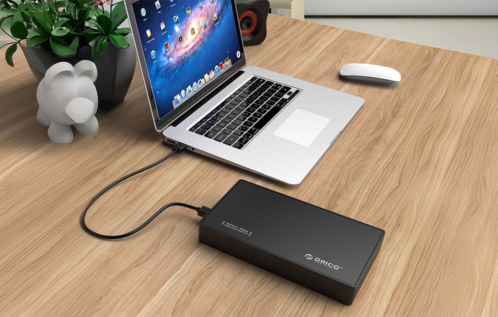 Orico 3588 HDD/SSD 3.5", 5Gbps, USB-A to USB-B drive enclosure (black)