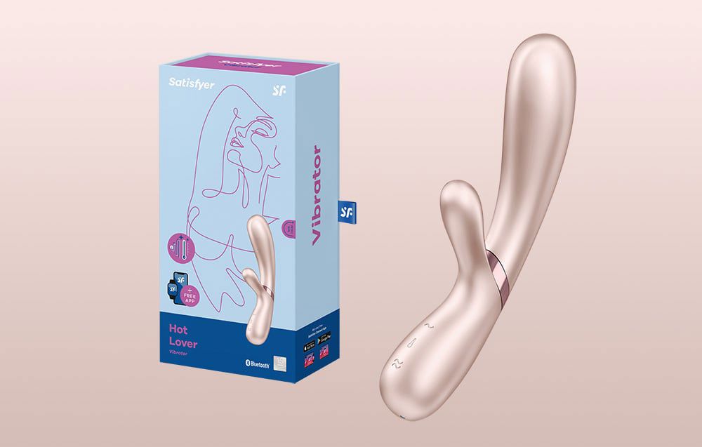 Satisfyer Hot Lover heated vibrator pink and gold