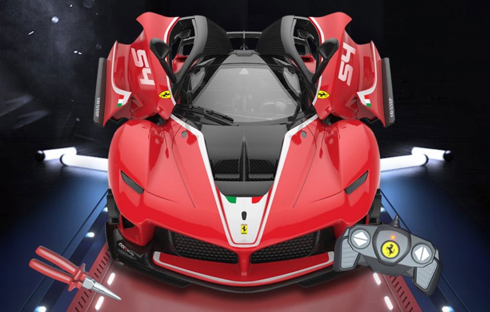 RASTAR Ferrari 1:18 FXXK remote-controlled RC car for self-assembly (red)