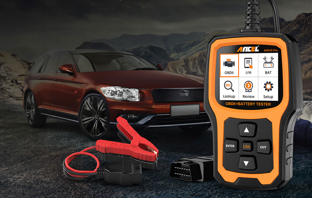 2in1 Diagnostic Scanner OBD2 and Battery Tester Ancel AD410 PRO