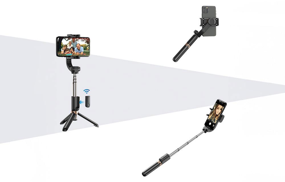 Selfiestick/tripod bluetooth APEXEL APL-D6 (black)