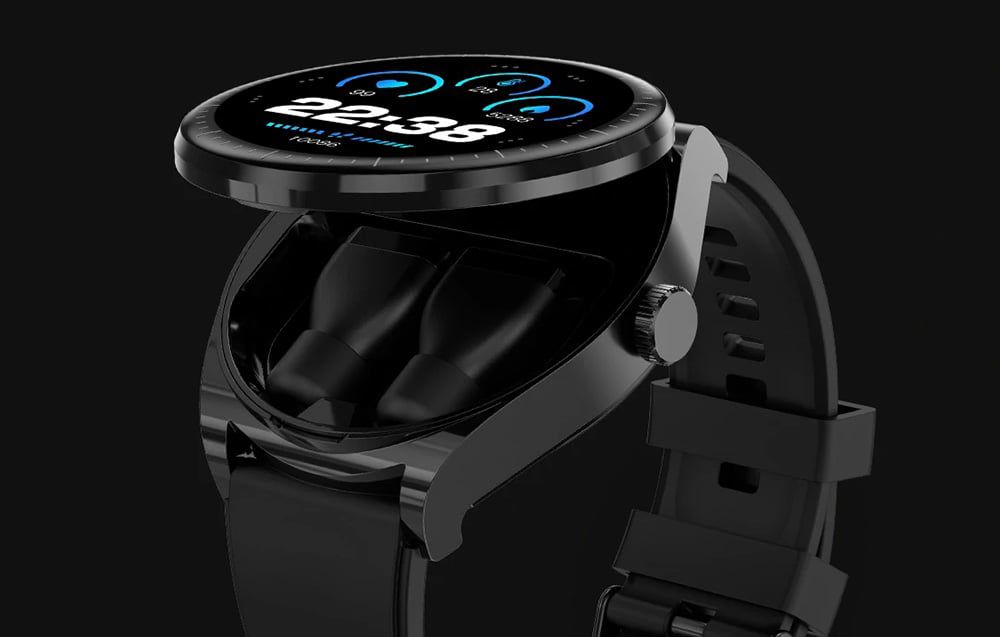 BlitzWolf BW-HW1 smartwatch + TWS headphones (black)