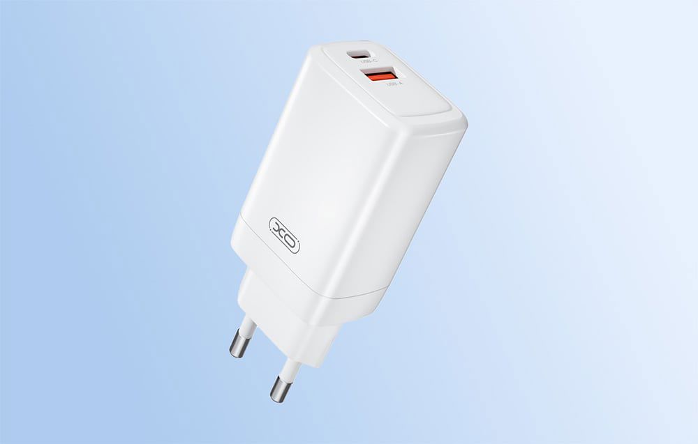 Wall charger XO CE17, 65W, 1x USB-C, 1x USB-A