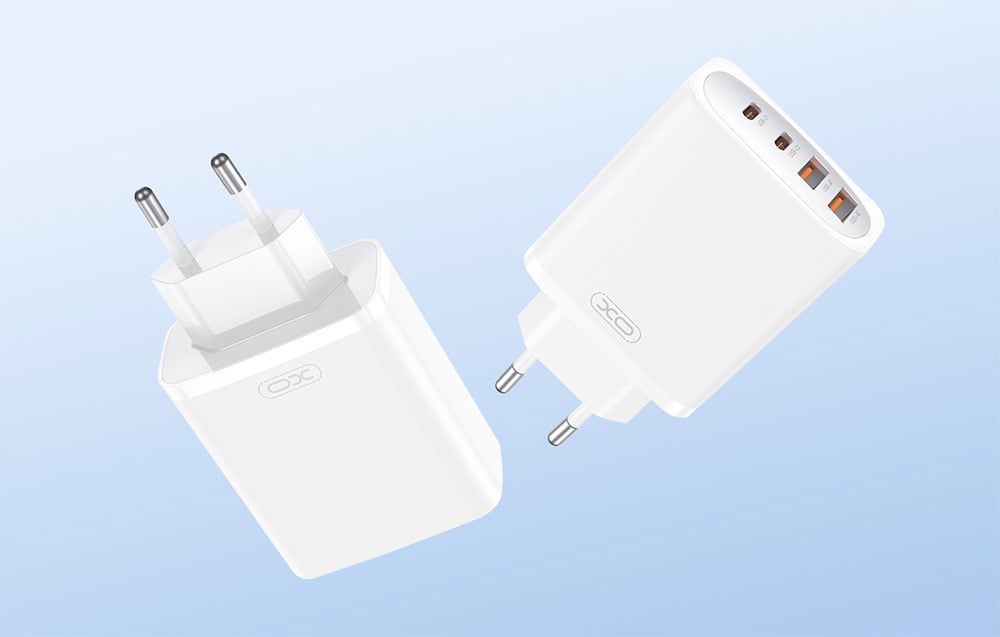 Wall charger XO CE22, 45W, GaN, 2x USB-C, 2x USB-A