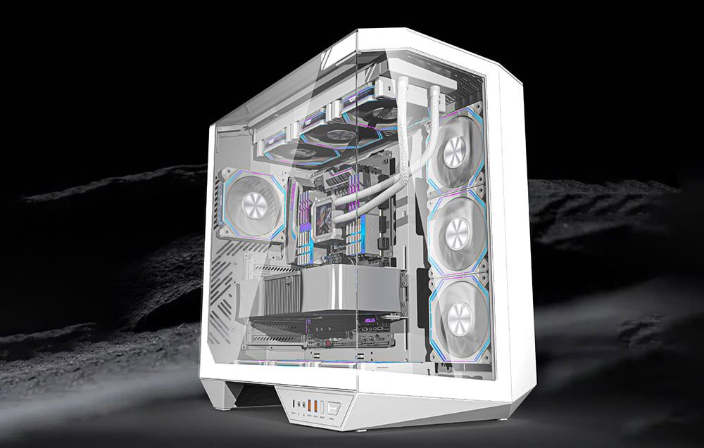 Darkflash DY470 computer case (white) + 4 fans