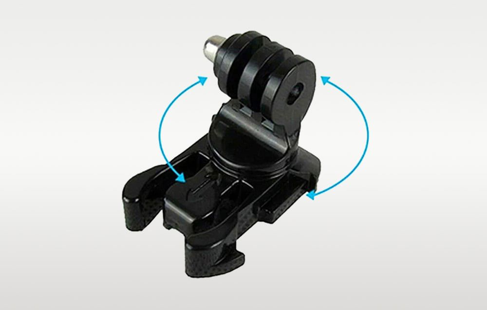 J-Hook 360-degree rotating clamp for sports cameras