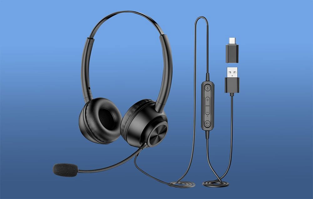 Wired headset with microphone New Bee H368