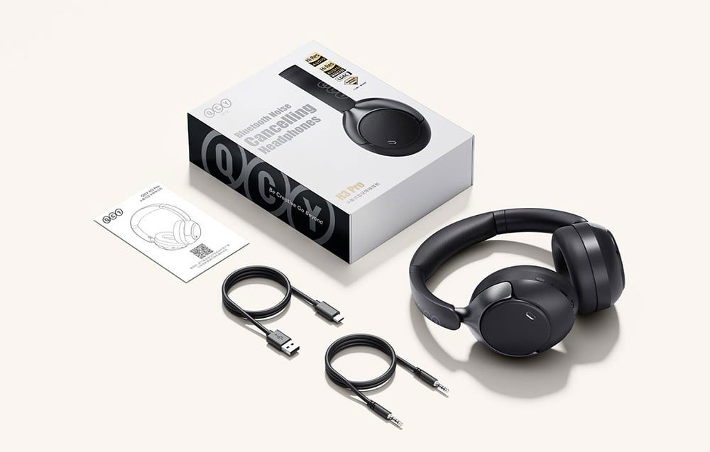 QCY H3 pro ANC wireless headphones (black)