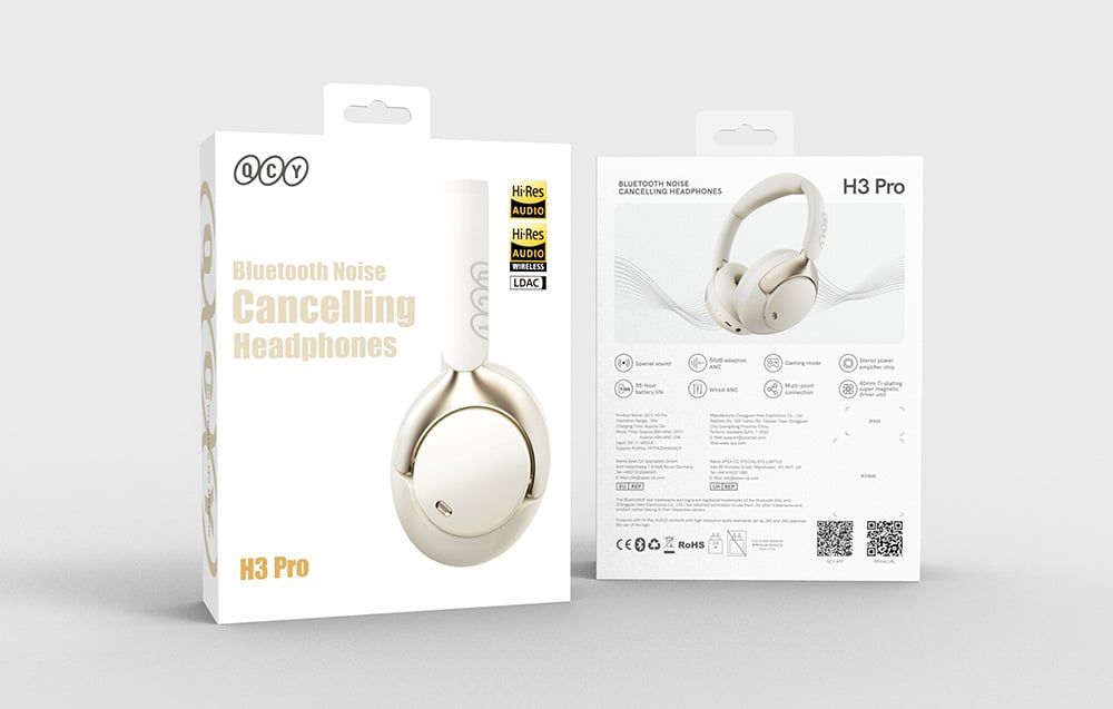 QCY H3 Pro Headphones (White)