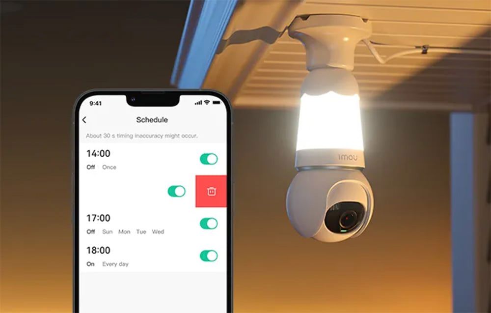 2in1 Bulb and 360° Outdoor Camera WiFi IMOU Bulb Cam 5MP