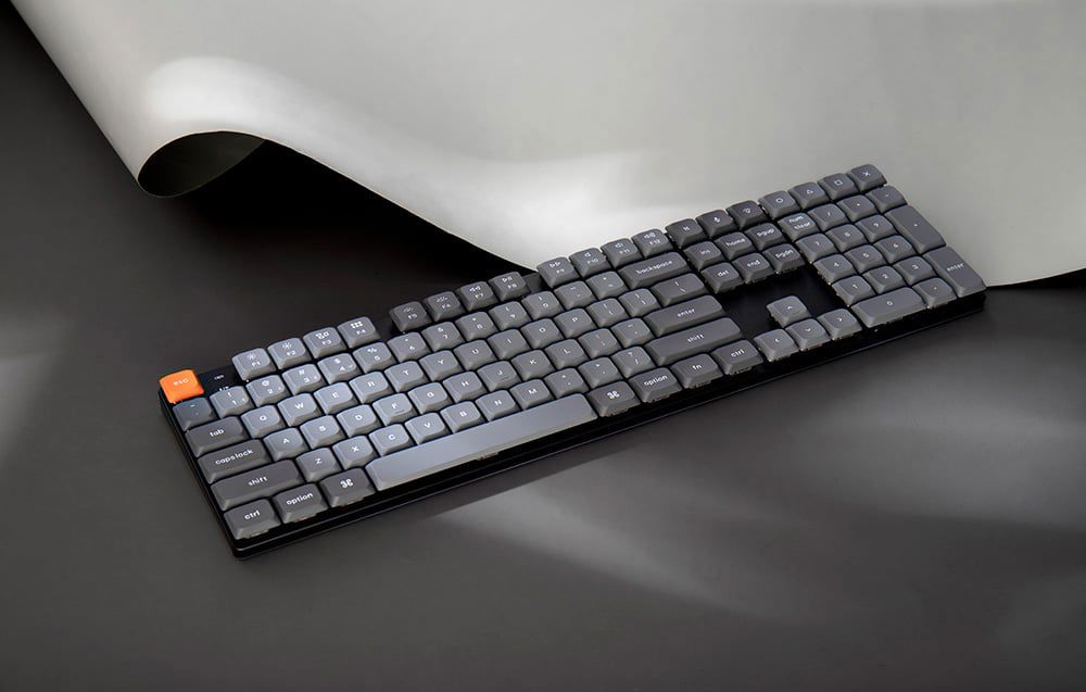 Keychron K5 Max QMK/VIA low profile wireless mechanical keyboard White backlight Brown Switch