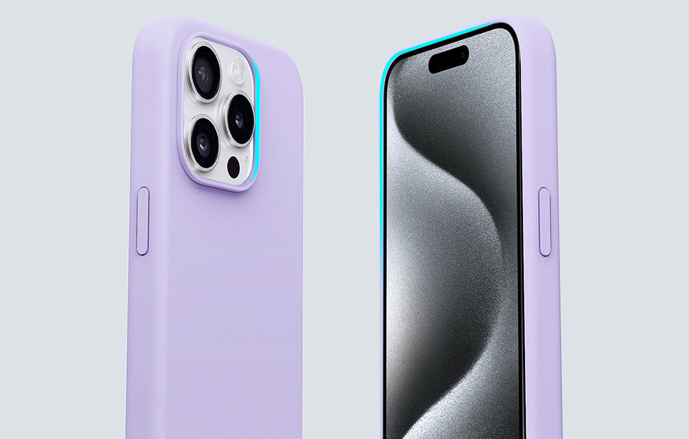 Aukey PC-GJ10C case for iPhone 15 Pro (lilac)