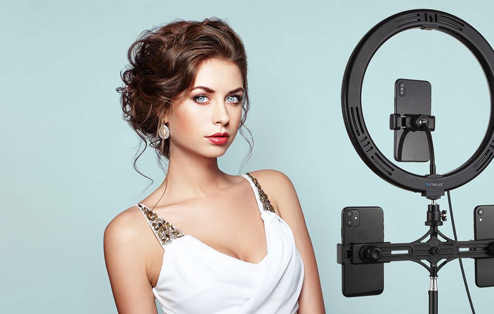 Ring light PULUZ with tripod and phone holder PKT3099B