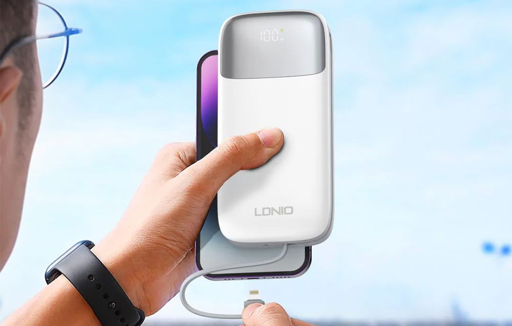 Powerbank LDNIO PQ20 22.5W 20000mAh USB-C, lightning (biały)