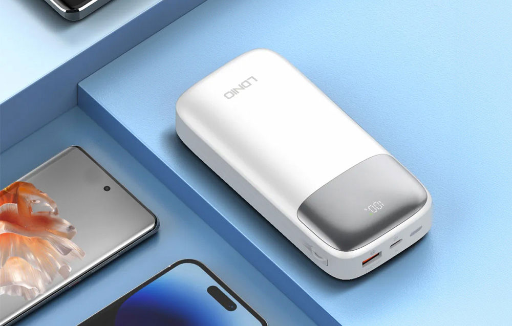 Powerbank LDNIO PQ20 22.5W 20000mAh USB-C, lightning (biały)