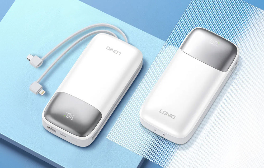 Powerbank LDNIO PQ20 22.5W 20000mAh USB-C, lightning (biały)