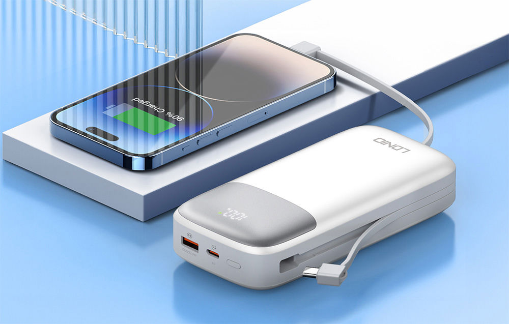 Powerbank LDNIO PQ20 22.5W 20000mAh USB-C, lightning (biały)