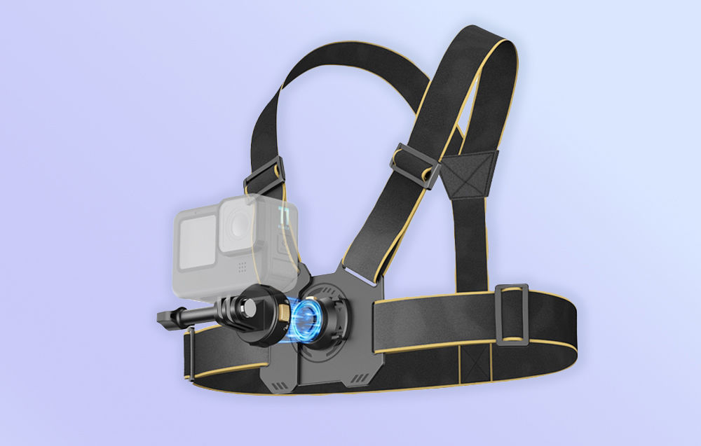 PULUZ chest harness for sports cameras (black)