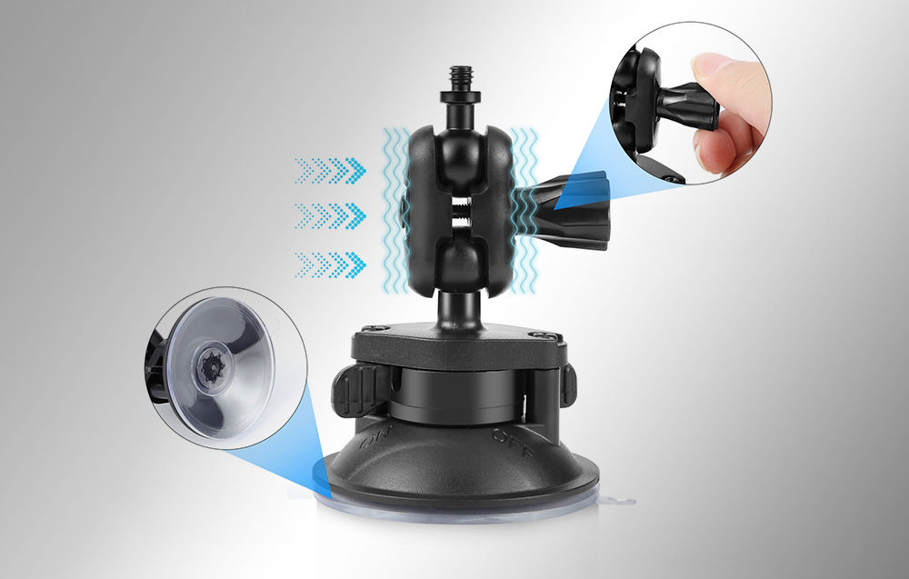 1/4 inch Magic Arm Suction Cup Mount PULUZ (Black) (PU544B)