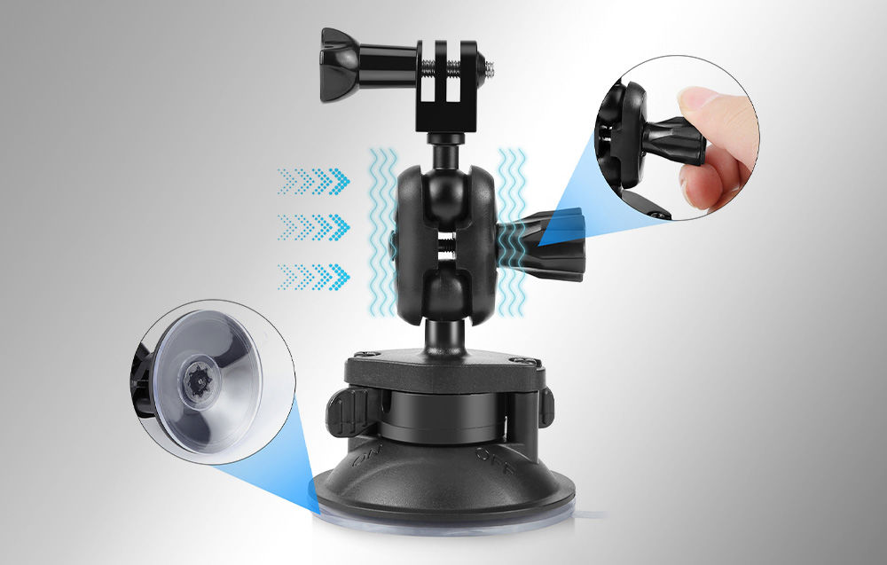 Magic Arm Suction Cup Mount PULUZ (Black) (PU545B)