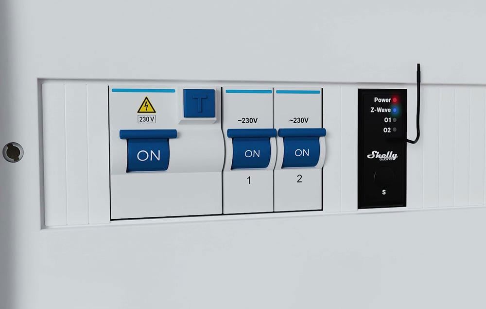 DIN relay with energy measurement Shelly Qubino Wave Pro Shutter