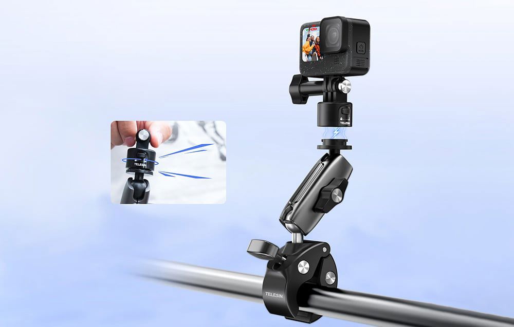 Telesin handlebar mount for sports cameras