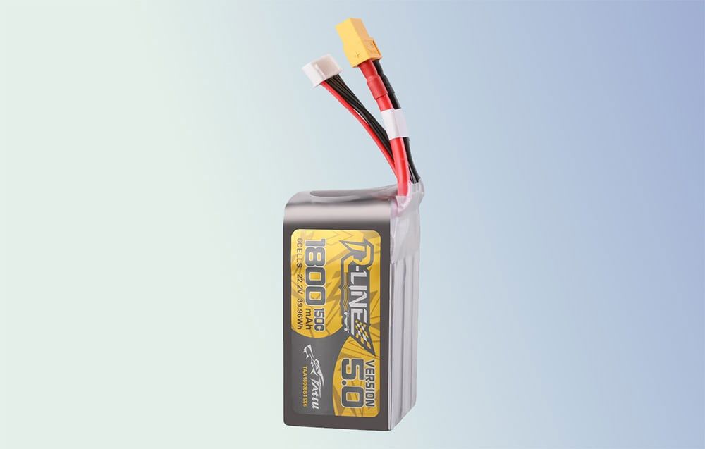 Lipo Tattu R-Line Version 5.0 1800mAh 22.2V 150C 6S battery with XT60 connector