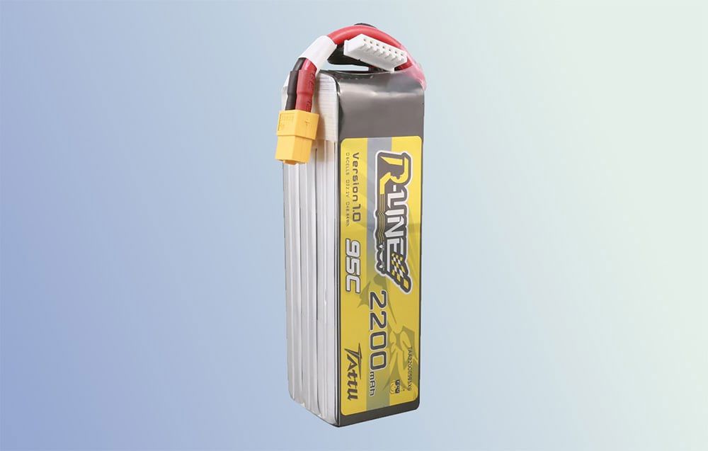 Lipo Tattu R-Line 22.2V 2200mAh 6S 95C battery with XT60 connector