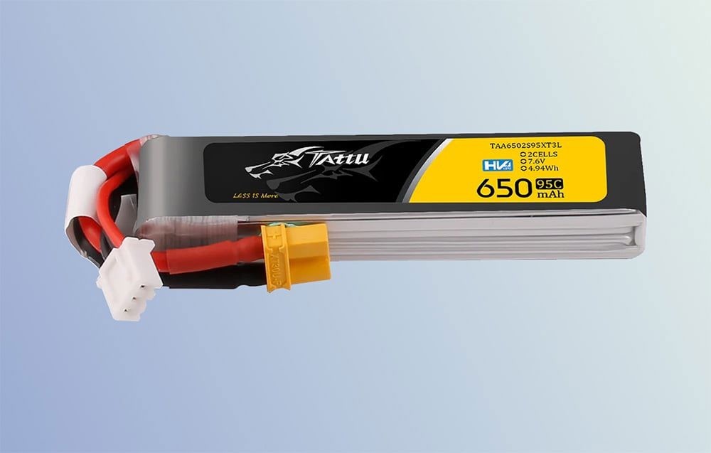 Accumulator Lipo Tattu 2s 650mAh 95C 7.6V HV z XT30 Long-Pack