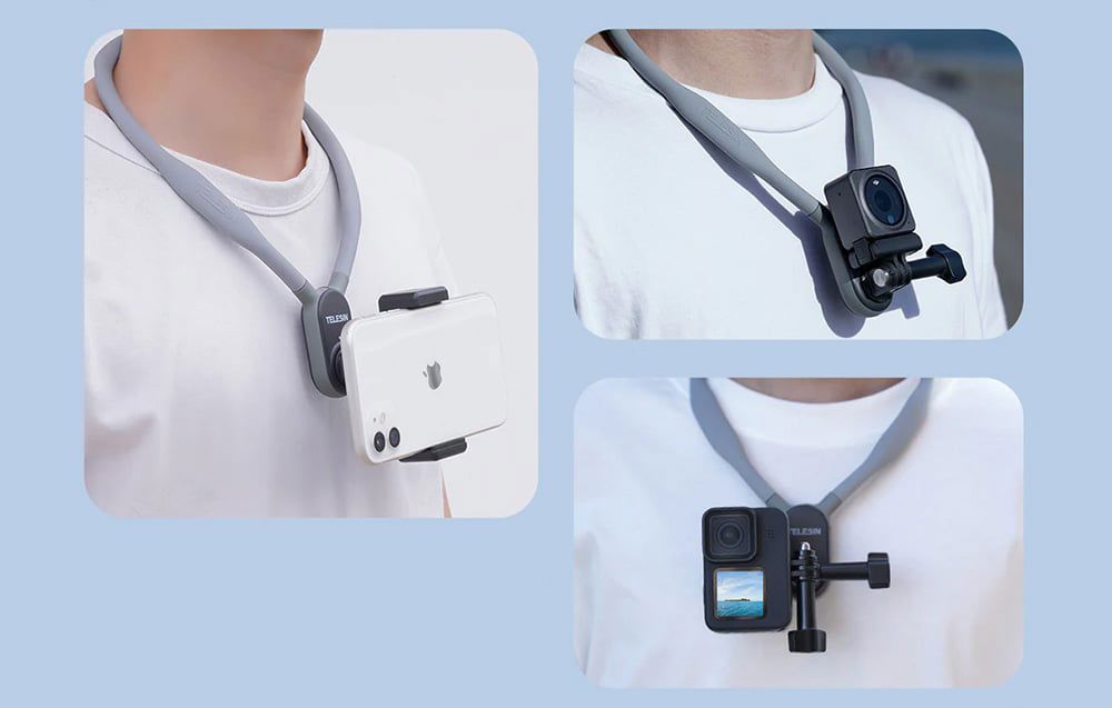 TELESIN neckband for sports cameras and phones