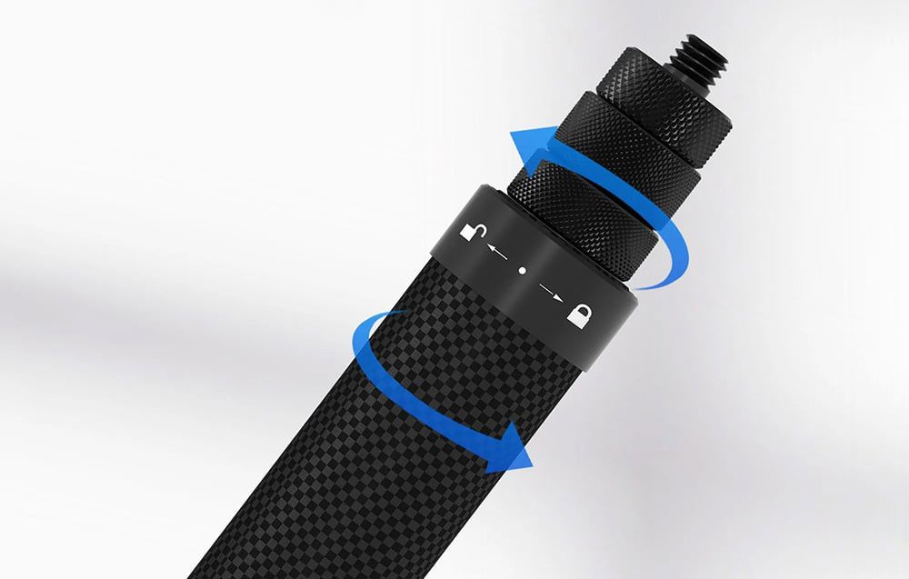 Selfie stick made of carbon fiber with a length of 1.16m Telesin